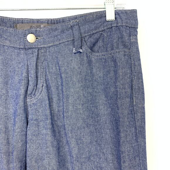 Joe's Jeans Women's Size 27 Mid Rise Wide Flare Leg Jeans Blue Chambray *READ - Picture 4 of 9